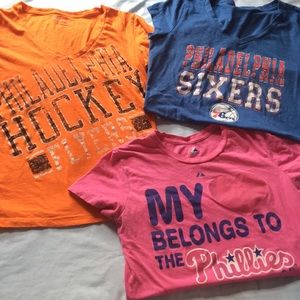 Set of 3 vintage washed PHILLY sports T-shirts